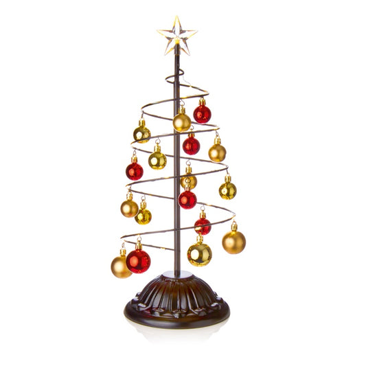 Premier Lit Black Metal Bauble Tree 50cm