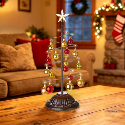 Premier Lit Black Metal Bauble Tree 50cm