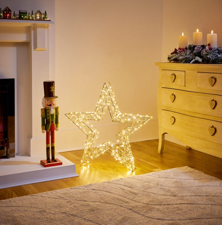 Premier Lit Golden Elegance Twist Star 50cm