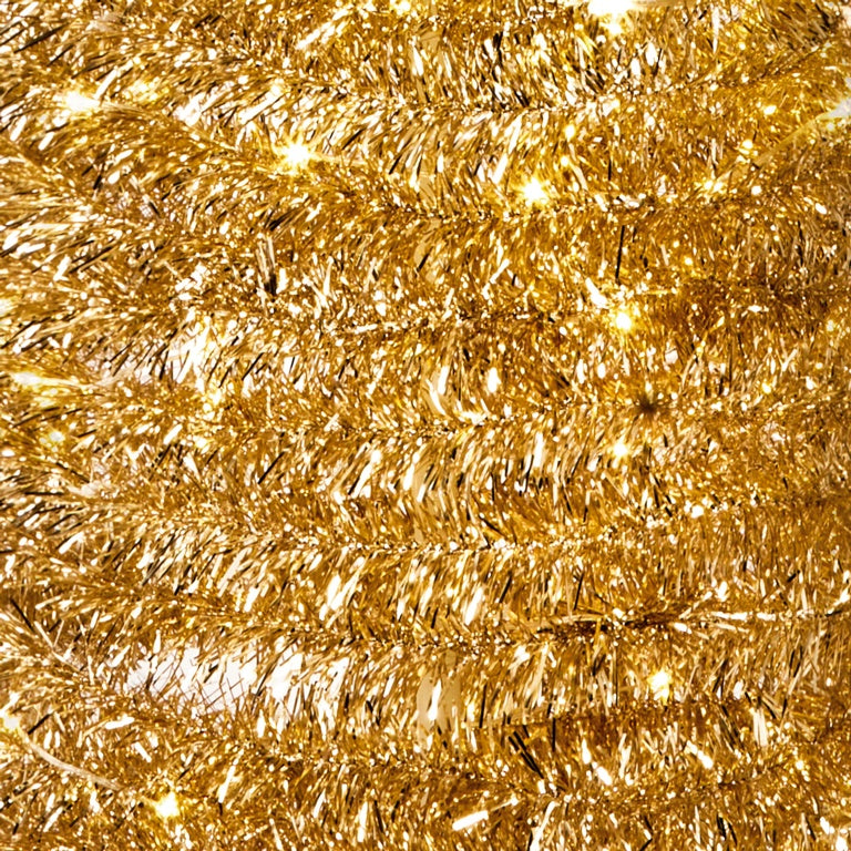 Premier Pre Lit Gold Pop Up Tree With Star 1.8m 180 LEDs