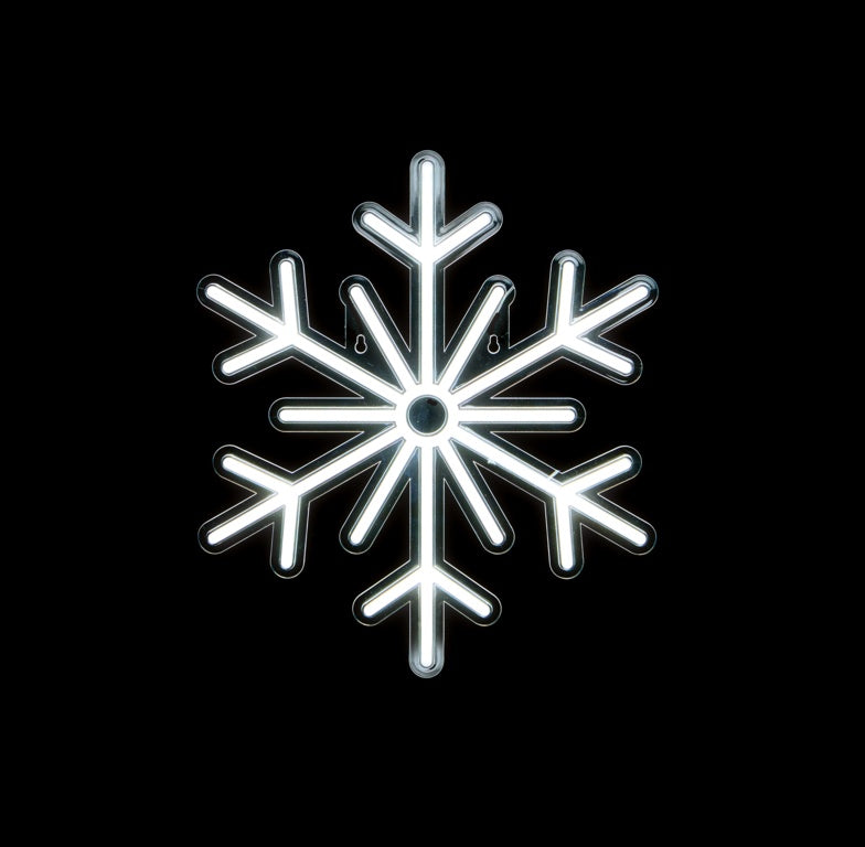 Premier USB Lit Neon Hanging Snowflake 38cm