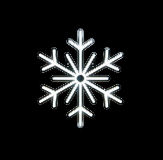 Premier USB Lit Neon Hanging Snowflake 38cm