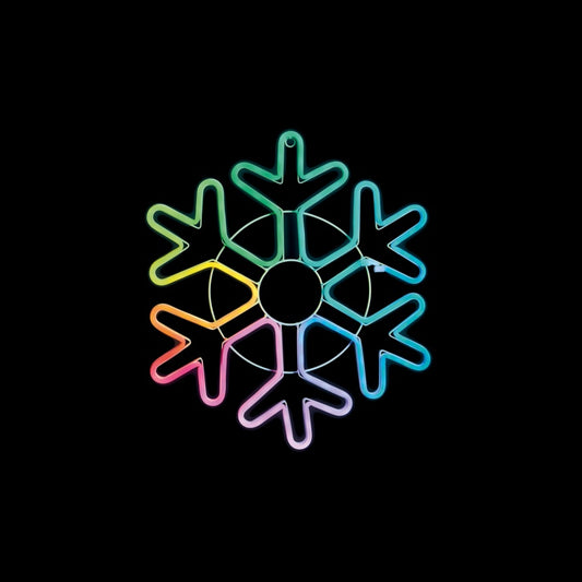 Premier USB Lit Neon Hanging Snowflake 53cm