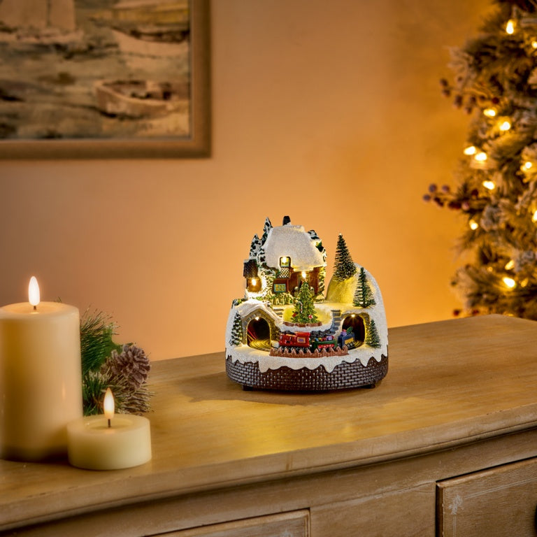 Premier Lit Animated Village Scene 16cm Assorted Designs Available