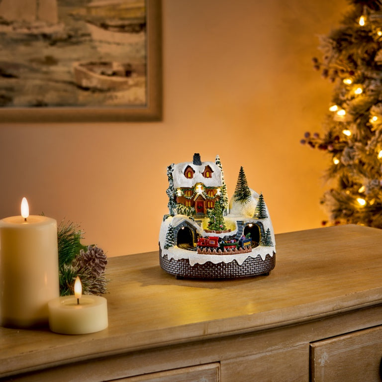 Premier Lit Animated Village Scene 16cm Assorted Designs Available