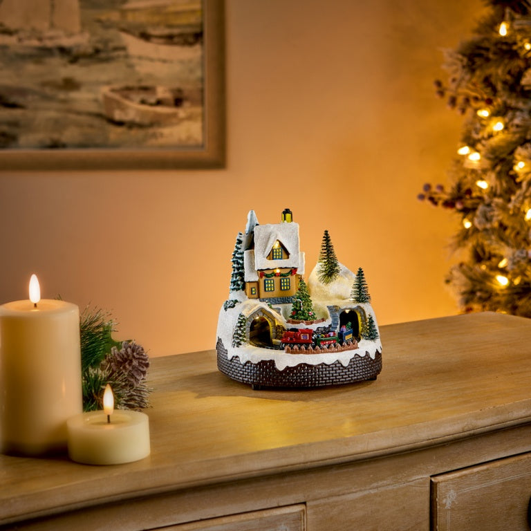 Premier Lit Animated Village Scene 16cm Assorted Designs Available