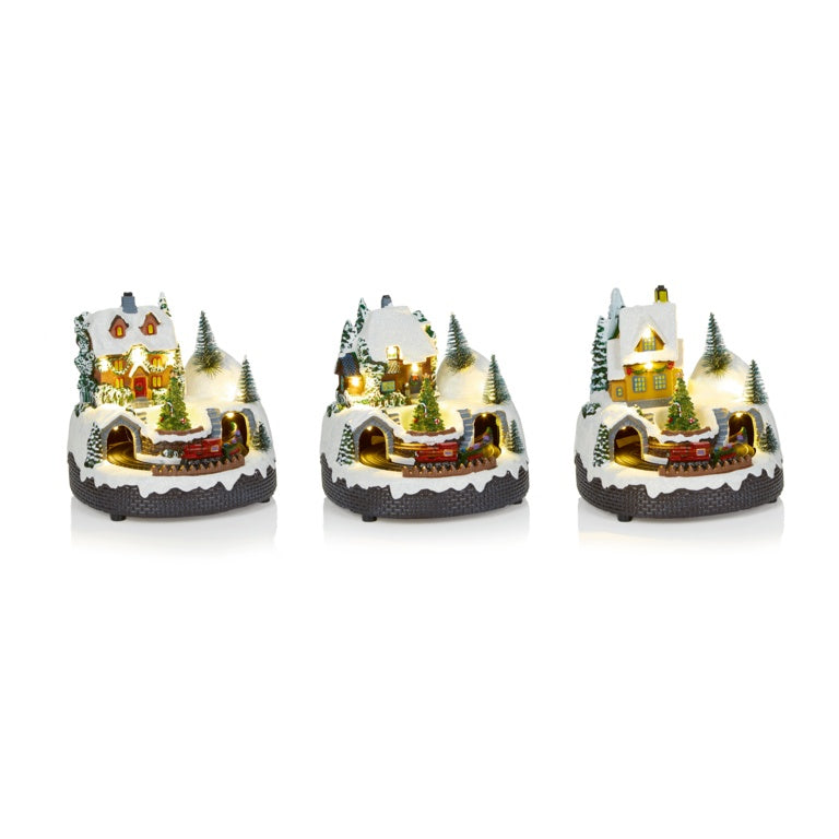 Premier Lit Animated Village Scene 16cm Assorted Designs Available