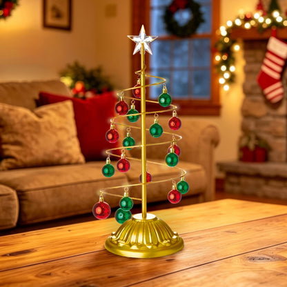 Premier Lit Gold Metal Bauble Tree 50cm