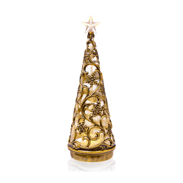 Premier Lit Antique Gold Tree Water Spinner 30cm