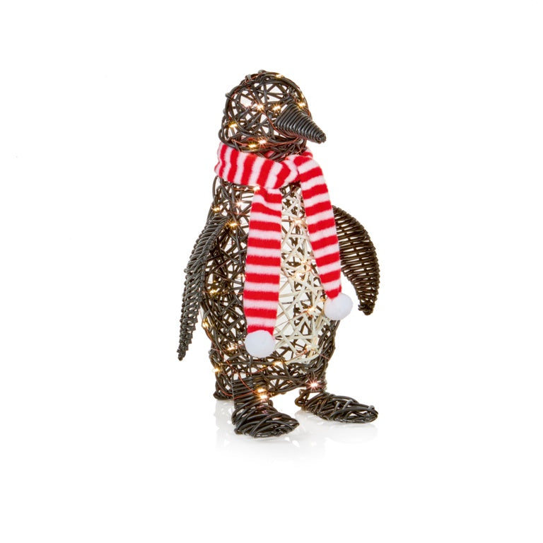 Premier Multi Action Lit Rattan Look Penguin 39cm