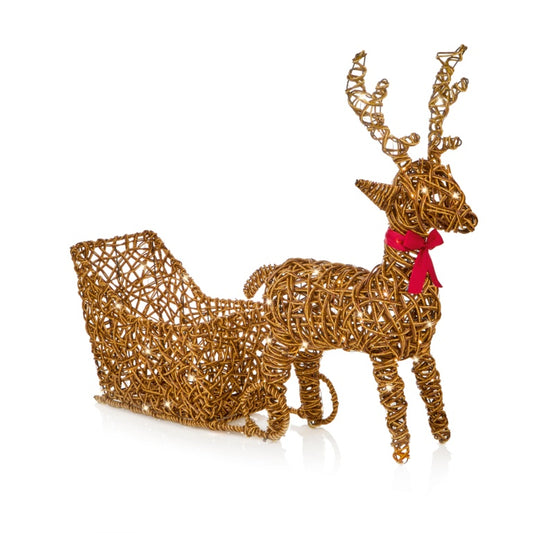 Premier Multi Action Lit Rattan Look Reindeer 82 x 67cm