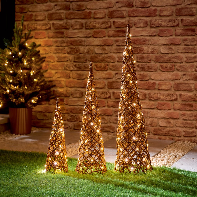 Premier Multi Act Lit Cones Set of 3 80cm