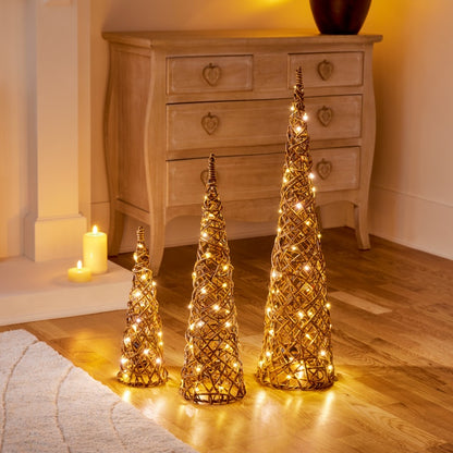 Premier Multi Act Lit Cones Set of 3 80cm