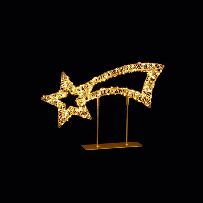 Premier Twinkling Lit Table Top Shooting Star 38cm Rose Gold