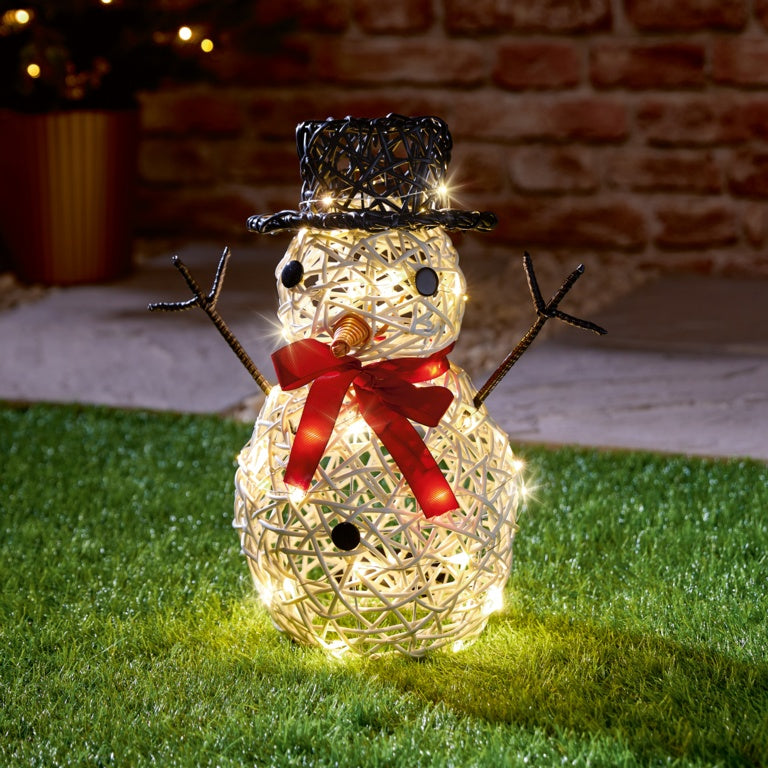 Premier Multi Action Lit Rattan Look Snow 39cm