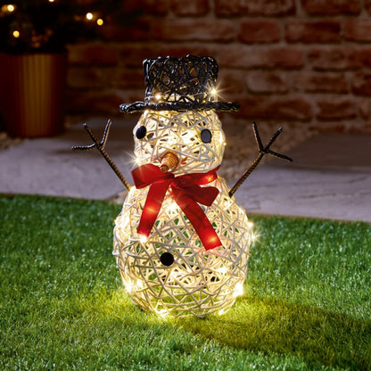Premier Multi Action Lit Rattan Look Snow 39cm