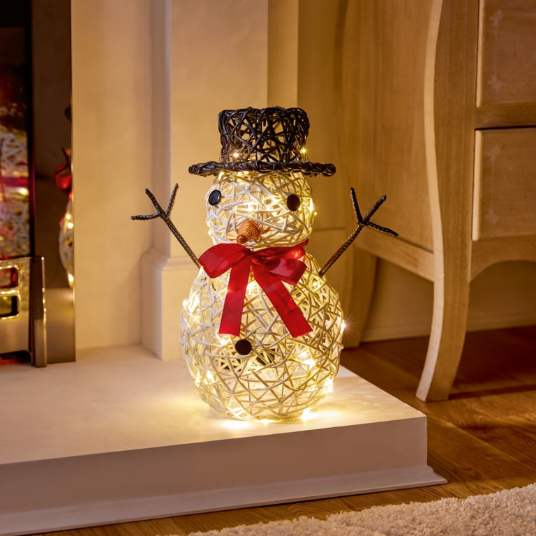 Premier Multi Action Lit Rattan Look Snow 39cm