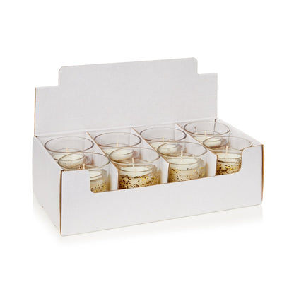 Premier Lit Gold Glitter Gel Candle 8cm 7 LEDs