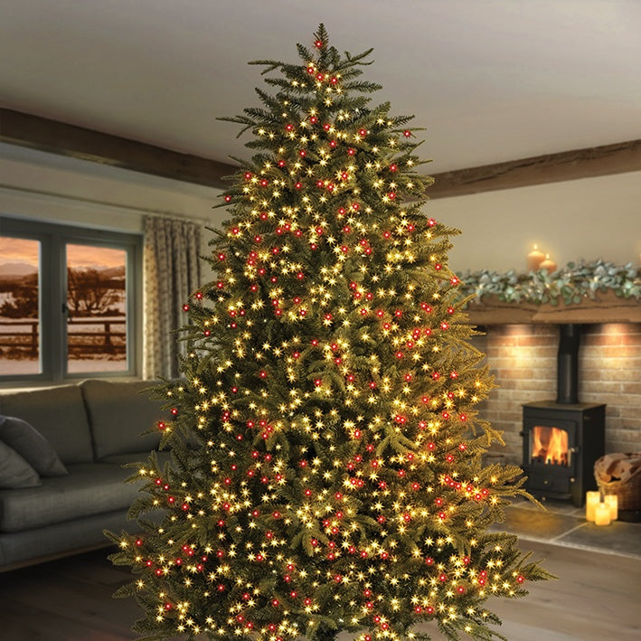 Premier 750 LED Multi Action Treebrights Red/Warm White - Green Cable