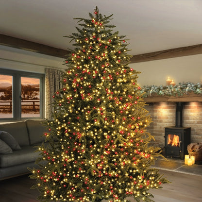 Premier 1000 LED Multi Action Treebrights Red/Warm White - Green Cable