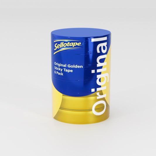 Sellotape Original Golden Sticky Tape Tower Of 6 24mm x 50m