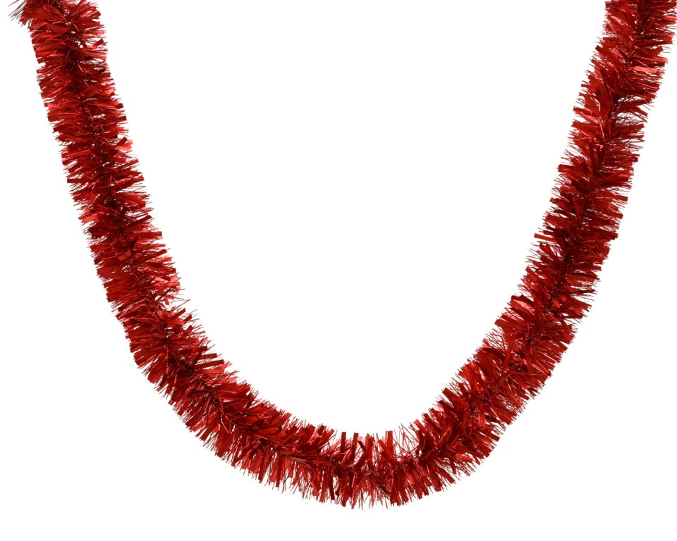 Kaemingk Tinsel Garland Christmas Red 270cm