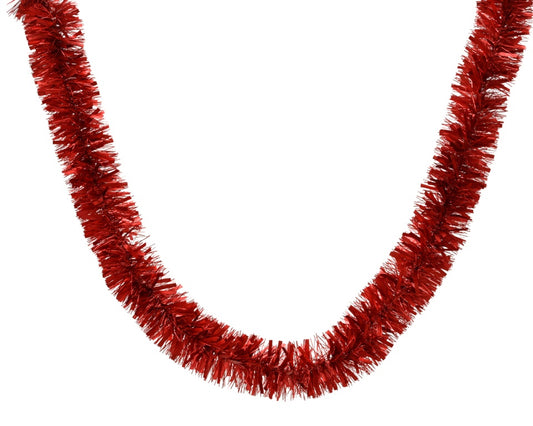 Kaemingk Tinsel Garland Christmas Red 270cm