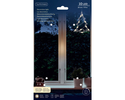Kaemingk Micro Led Window Light 10 LED's Transparent/Warm White