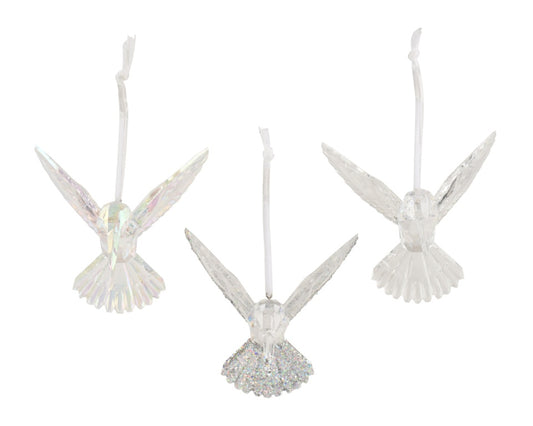 Kaemingk Transparent Hummingbird Polystyrene H9cm