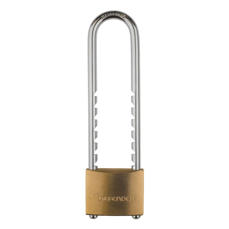 Defender Brass Padlock With Adjustable Shackle 50mm