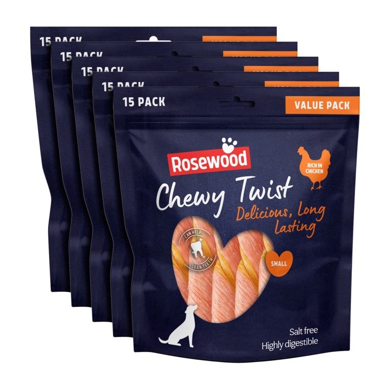 ROSEWOOD Chewy Twist Value Pack 15 Piece 345g