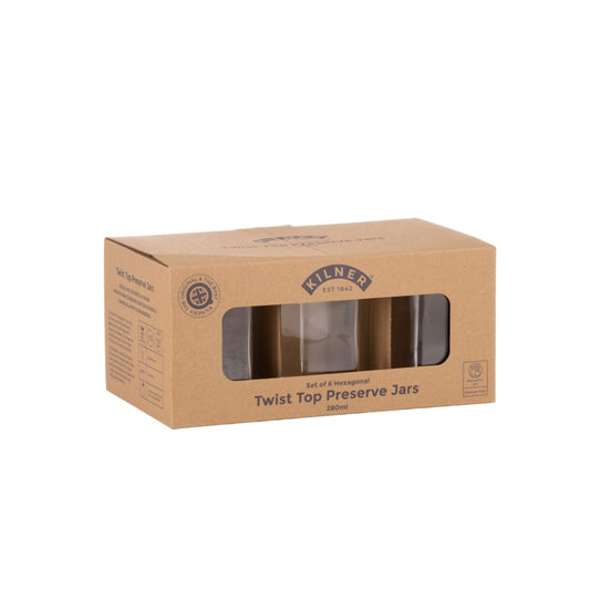 Kilner Round Twist Top Jars Set 6 280ml