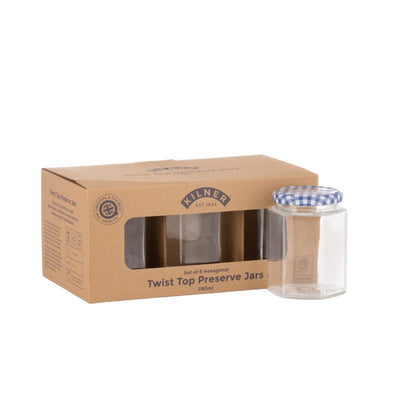 Kilner Round Twist Top Jars Set 6 280ml