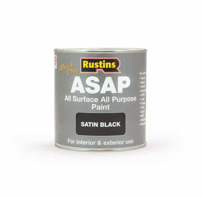 Rustins ASAP Paint 1L Satin Black