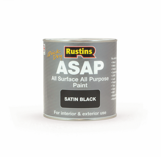 Rustins ASAP Paint 1L Satin Black