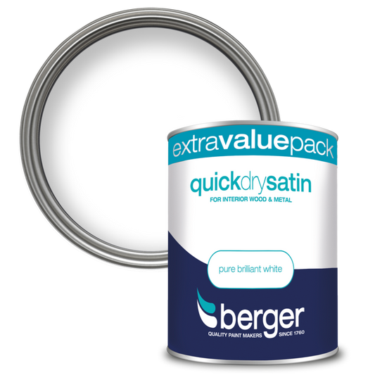 Berger Quick Dry Satin 1.25L White