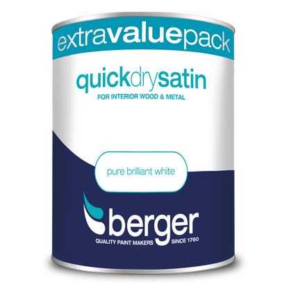 Berger Quick Dry Satin 1.25L White