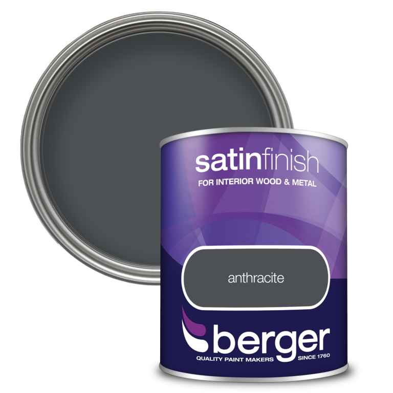 Berger Satin Finish 750ml Anthracite