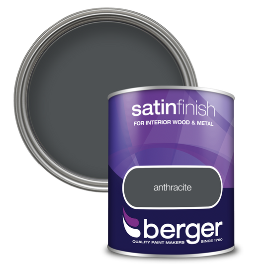 Berger Satin Finish 750ml Anthracite
