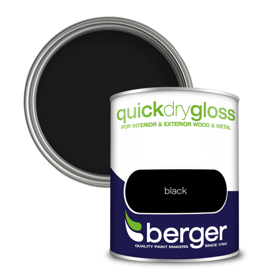 Berger Quick Dry Gloss 750ml Black