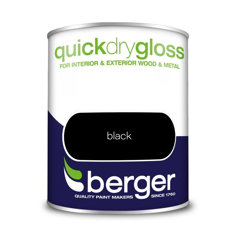 Berger Quick Dry Gloss 750ml Black