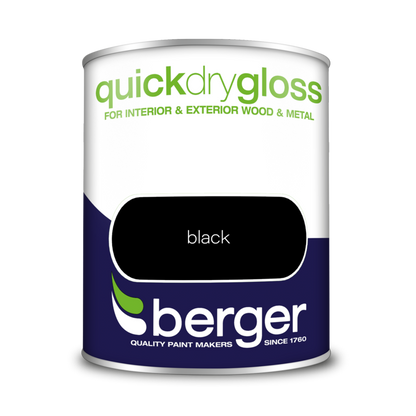 Berger Quick Dry Gloss 750ml Black