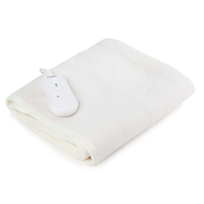 Carmen Full Size White Heated Blanket Double