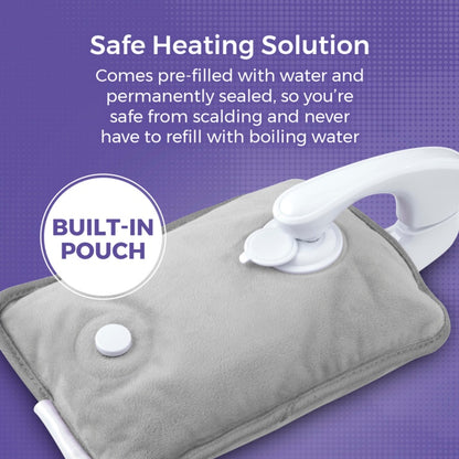 Carmen Rechargeable Hot Water Bottle 24 x 17cm Grey