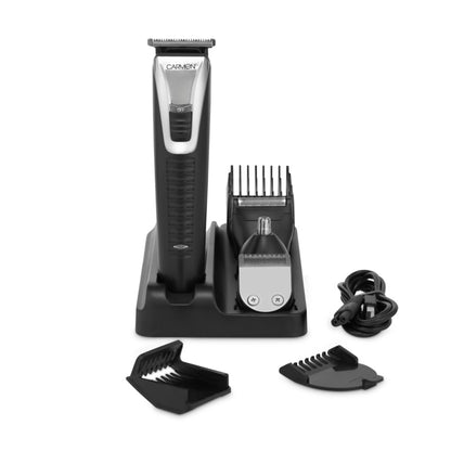 Carmen 4 In 1 Grooming Set Black & Silver