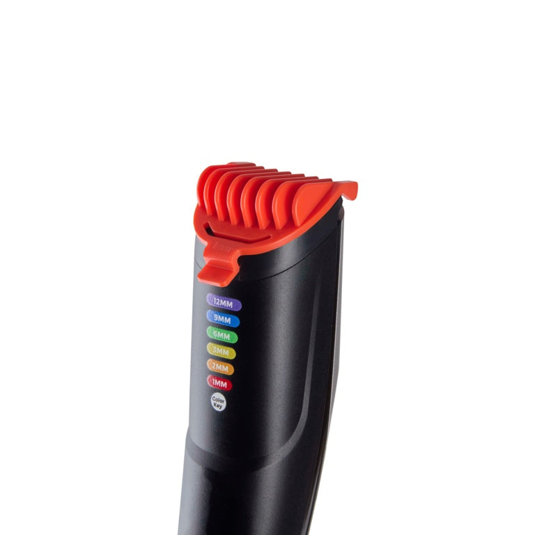 Carmen Mens Hair Trimmer With LED Display 6 Coloured Combs