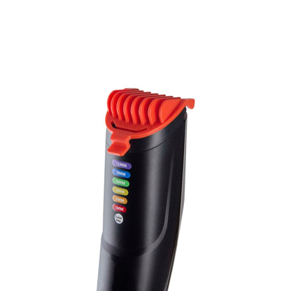 Carmen Mens Hair Trimmer With LED Display 6 Coloured Combs