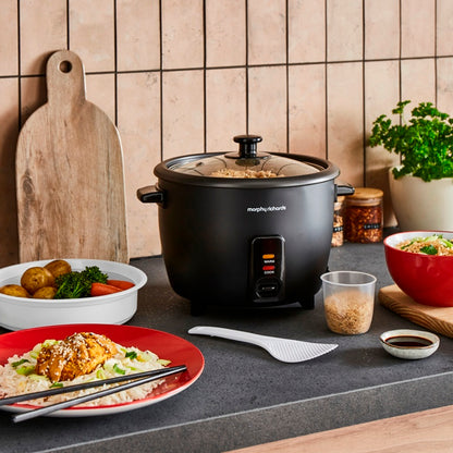 Morphy Richards Black Rice Cooker 1.5L 8 Cup