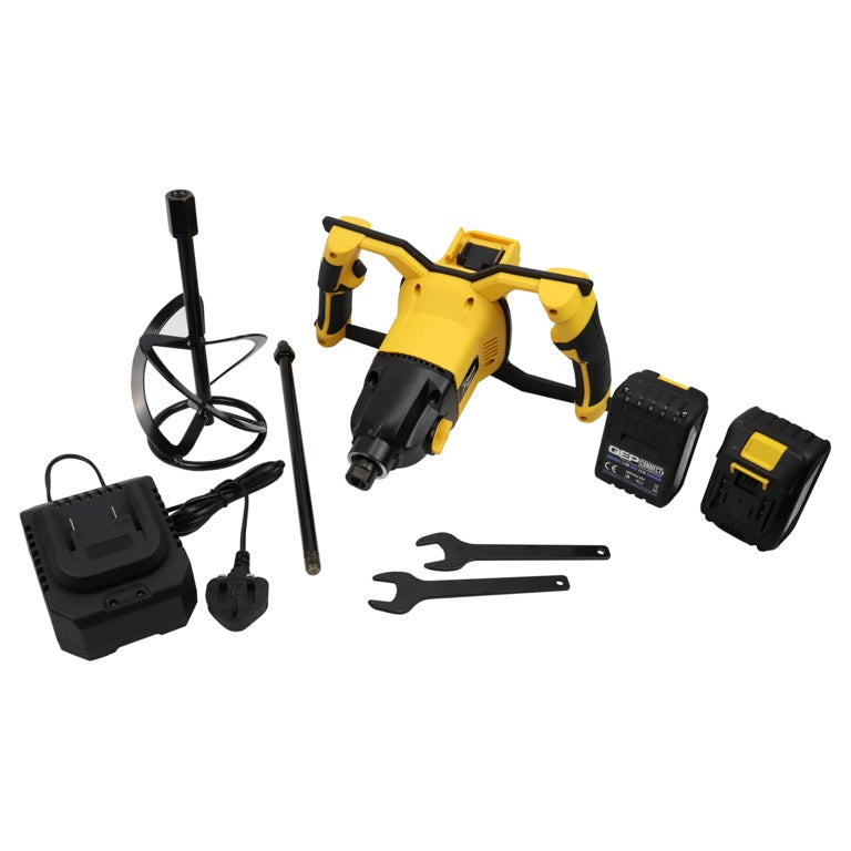 Vitrex Cordless Power Mixer With 2x4.0ah Bt 18v