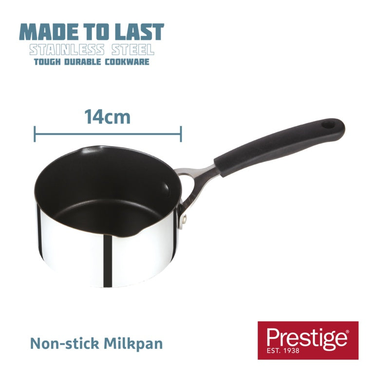 Meyer Prestige Non Stick Milk Pan Steel 0.9L 14cm